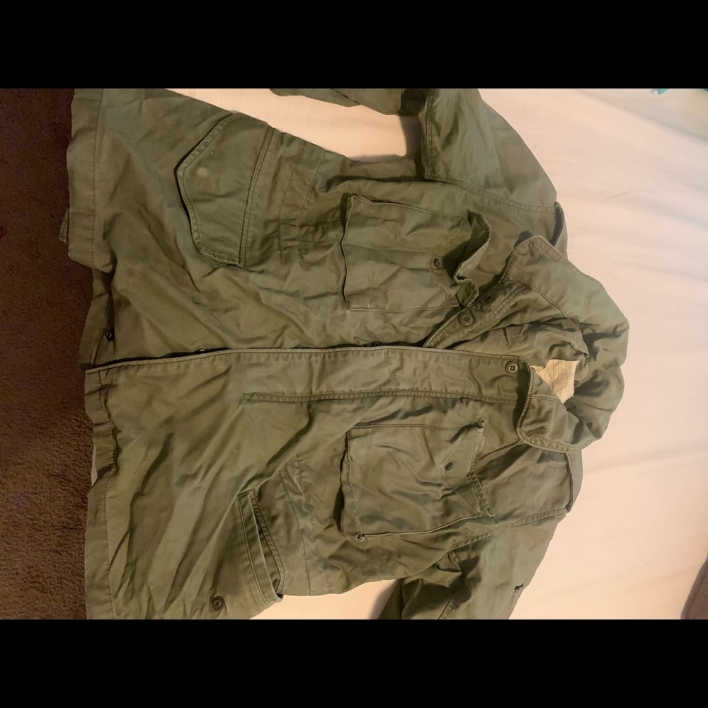 Green army coat